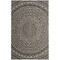 Safavieh Outdoor Cy8734-37612 Courtyard Light Grey / Black Rug Area Rug Carpet